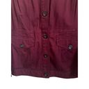 Christopher & Banks NEW  Blazer Jacket Medium Red Wine Eyelet Trim Cotton Pockets Photo 4