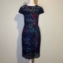 Betsey Johnson  navy blue lace cocktail midi dress size 2 Photo 2