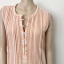 Faherty [] Isha Dress Sepia Neutral Striped Pintuck Mini Shift Dress Pockets XL Photo 3