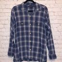 Pepe Jeans  London Vintage Blue Plaid Flannel Photo 0