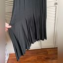 Z Supply  Black Maxi Dress Drop Waist Bottom Ruffle Skirt Medium Photo 3