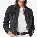 All Saints Black Denim Jacket in Size Larger Photo 2