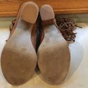 Big Buddha  Vernelle 001 Camel Brown with frayed open toe booties - US Size 8. Photo 3