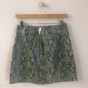 Frame  Denim NWT 100% Lamb Leather Snake Print Mini Skirt Photo 2