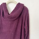 Chico's [] Purple Sparkle Sequined Knit Cowl Neck Sweater Holiday Size Medium M Photo 7