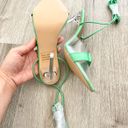 EGO NEW  green clear pointy lace up heels size 6 Photo 6