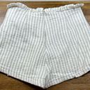 Pink Lily Size S Tan & White Striped Tie Front Skort Shorts Photo 2