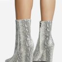 EGO SILVER SNAKE PRINT WEDGE HEEL ANKLE BOOT Photo 2