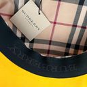 Burberry Super Rare  Newsboy Cotton Cap Hat Beret Yellow W/ Plaid Size L - NWT Photo 3