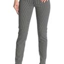 BHLDN BLDWN   BALDWIN | Navy Blue White Striped Ultra High Rise Skinny Jeans - 28 Photo 1