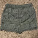 BCBG Maxazria green lace double layer high waisted shorts Photo 4