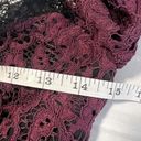 Alexis  Sz XS Krysten Peplum Lace Top Cold Shoulder Tie Crochet Blouse Photo 7