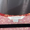 American Eagle Red Flower Dress Photo 1