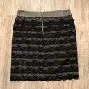 Sharagano  Women's Gray/Black Floral Lace Overlay Knee Length Pencil Skirt sz 10 Photo 1