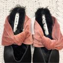 ZARA  NWT Satin Faux Fur Lined Mules Velvet Bow Detail Size‎ 37 SPECIAL EDITION Photo 4