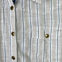 Dress Barn  White Striped Pattern Long Sleeve Button Up Shirt Size 2X Photo 2