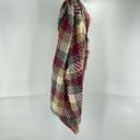 infinity Womens  Circle Scarf Wrap Woven Plaid Warm Neck Accessory Gray Maroon Photo 6