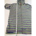 Burton  Striped Blue Green Lightweight Cotton Hoodie EUC Sz Lg Men’s/Unisex Logo Photo 10