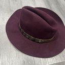 Soho Pistil  Burgundy Fedora Wide Brim Womens Hat 100% Wool Photo 1