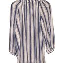 Harvé Benard Harve Benard Sheer Blue and White Striped Blouse Size 1X Photo 4