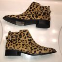 Steven By Steve Madden  Women’s Cavi Calf Hair Leopard Print Heeled Ankle Booties Photo 3