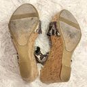 ALDO Double Strap Snakeskin Cork Wedge Heels 8 Photo 6