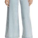 Alice + Olivia  Johnny Front Patch Pocket Cropped Wide-Leg Jeans Bleached Indigo Photo 0