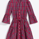 Draper James  Red Angie Plaid Avery Shirt Dress Sz.L Photo 2