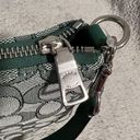 Coach  C8306 Lonnie Baguette In Signature Jacquard & Leather Green Photo 5