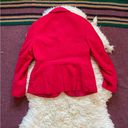 Talbots  Wool Blend Notch Collar Equestrian Holiday 2 Button Blazer Christmas red Photo 5