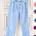 Cello CELIO 80’s STYLE DENIM SEXY MOM JEANS:PLEATED HIGH RISE, STRAIGHT DISTRESSED LEG Photo 0