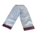 Bill Blass Vintage  || 90's Light Wash Capris Purple Satin Trim Sz 6 Photo 3