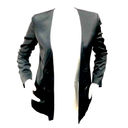 Frame  Womens Size 0 Black Silk Satin Blazer No Lapel Edgy Details Style lwot0083 Photo 2