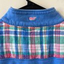 Vineyard Vines  Madras Shoulder Shep Shirt Quarter Zip Fleece Size Medium Photo 11