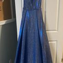 Cinderella Divine Royal Blue Metallic Dress Photo 2