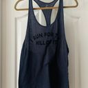 Zella Grey “I Run for the Hill of It” Loose Racerback Tank Photo 2