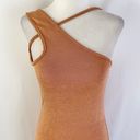 Pretty Little Thing Slinky Knit One Shoulder Strap Bodycon Dress Toffee Size 4 Photo 7