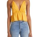 Cami NYC  Marlene Peplum Silk Yellow Orange Camisole Top Size XL Photo 0