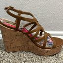 Madden Girl Brown strappy wedge heels size 8 Photo 6