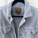 American Eagle  Bomber Cropped Corduroy Light Blue Cotton Jacket Sz S Photo 3