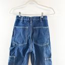 Brandy Melville John Galt /  High Rise Cargo Carpenter Jeans Blue One Size Photo 8