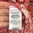 Bobeau Coral and White  Striped with Floral Print Wrap Sleeveless Blouse Photo 12