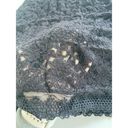 Chloe and katie  Tank Top Womens Medium Solid Black Lace Halter Eyelet Poly Rayon Photo 6