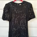 Leslie Fay Vintage 80’s  Petite Black Cocktail Party Dress Size 12 Photo 3