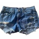 Rag and Bone Womens  Jean Shorts Size 24 Distressed Raw Cut Logo Denim Photo 0