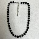 Monet Vintage  Black Beaded Necklace Photo 1