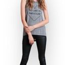 Lovers + Friends new  ᯾ No One in Particular Muscle Tee Tank ᯾ Sweatshirt Grey ᯾ Photo 13