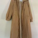 London Fog  Maincoats Tan Hooded Trench Coat Vintage Size 10 Photo 0