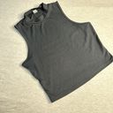 Black Mock Turtleneck Crop Top Size M Photo 0