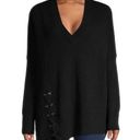 ALLSAINTS Womens Size XS/S All saints Able Lace Up Wool Blend Sweater Black EUC Photo 0